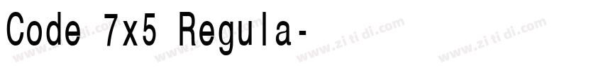Code 7x5 Regula字体转换 Code 7x5 Regula字体转换